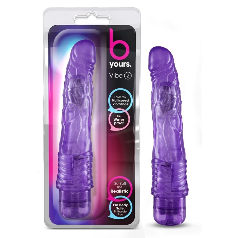 B Yours Vibe #2 Realistic Vibrator - Purple